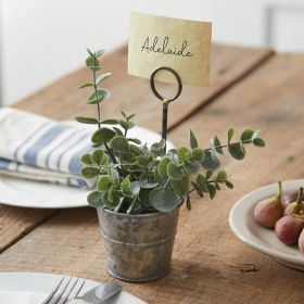 Metal Pail Place Card Holder - Box Of 4