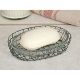 Oval Soap Dish With Glass Liner - Box Of 4