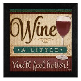 "Feel Better" Framed Wine Art Print