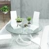 30-inch Round Tempered Glass Table Top