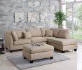 Sand Color 3-Piece Sectional Living Room Furniture