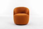 Teddy Fabric Swivel Accent Armchair