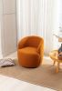 Teddy Fabric Swivel Accent Armchair