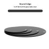 36 Inch Round Tempered Glass Table Top Black Glass 1/4" Thick Round Polished Edge