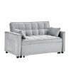 Modern Velvet Convertible Sleeper Sofa Bed