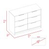 4 Drawer Double Dresser Maryland, Bedroom, Black / Pine