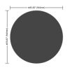 36 Inch Round Tempered Glass Table Top Black Glass 1/4" Thick Round Polished Edge