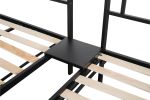 Metal Triple Twin Bunk Bed with Noise-free Wood Slats