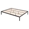Metal Twin Over Full Bunk Bed with Wood Slats and Textilene Fiber Guard Rails