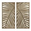 Madison Park Birch Palms Two-tone 2-piece Wood Panel Wall Decor Set