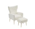 Modern Accent Chair with Ottoman