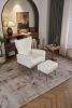 Modern Accent Chair with Ottoman