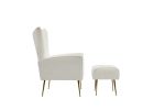 Modern Accent Chair with Ottoman