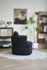 Sophisticate Swivel Haven: Reversible Barrel Chair