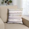 Handcrafted Square Jacquard Cotton Accent Throw Pillow