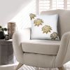 Lotus Flower Square Accent Pillows (Set of 2)