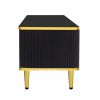 Modern Wave Groove TV Stand Cabinet
