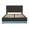 Tufted Upholstered Platform Bed with Hydraulic Storage System