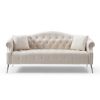 Chesterfield-Style Velvet Sofa Set