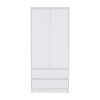 Beloit 3 Piece Bedroom Set, Nightstand + Dresser+ Armoire, White