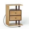 Smart Storage Nightstand with USB Charging Ports