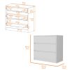 Beloit 3 Piece Bedroom Set, Nightstand + Dresser+ Armoire, White