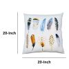 Contemporary Feather Print Accent Throw Pillows (Set of 2)