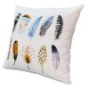 Contemporary Feather Print Accent Throw Pillows (Set of 2)