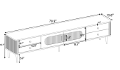Modern Wave Groove TV Stand Cabinet