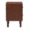 Embossed Pattern End Table with Drawers