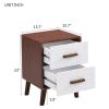 Embossed Pattern End Table with Drawers