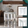 On-Trend Fashionable Modern Glass Mirrored Side Table