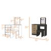 Stonington 4-Drawer Makeup Dressing Table with Stool