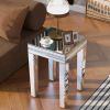On-Trend Fashionable Modern Glass Mirrored Side Table