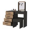 Stonington 4-Drawer Makeup Dressing Table with Stool