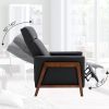 Wood-Framed PU Leather Recliner Chair