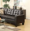 4-Piece Modular Sectional Espresso Faux Leather Sofa Set