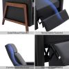 Wood-Framed PU Leather Recliner Chair