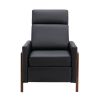 Wood-Framed PU Leather Recliner Chair