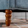 Blue Button-Tufted Accent Chair with Footrest