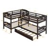 L-Shaped Bunk Bed with Trundle