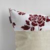 "Floral Ocean" Linen Patchwork Pillow Cushion