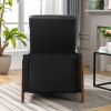 Wood-Framed PU Leather Recliner Chair