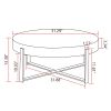 Round Splicing Wood Coffee Table