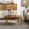 Round Splicing Wood Coffee Table