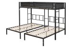 Metal Triple Twin Bunk Bed with Noise-free Wood Slats