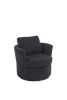 Sophisticate Swivel Haven: Reversible Barrel Chair