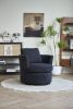 Sophisticate Swivel Haven: Reversible Barrel Chair