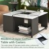 On-Trend Modern 2-Layer Coffee Table
