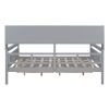 Full size Daybed, Wood Slat Support, with Bedside Shelf and Two Drawers, Gray